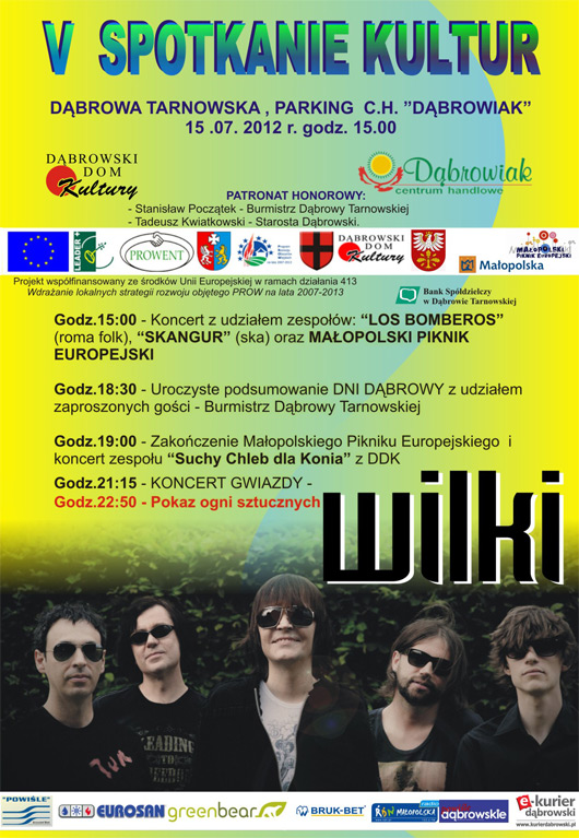 V Spotkanie Kultur 2012 Trwają DNI DĄBROWY 2012 – przed nami finał – V Spotkanie Kultur – świętujmy wspólnie