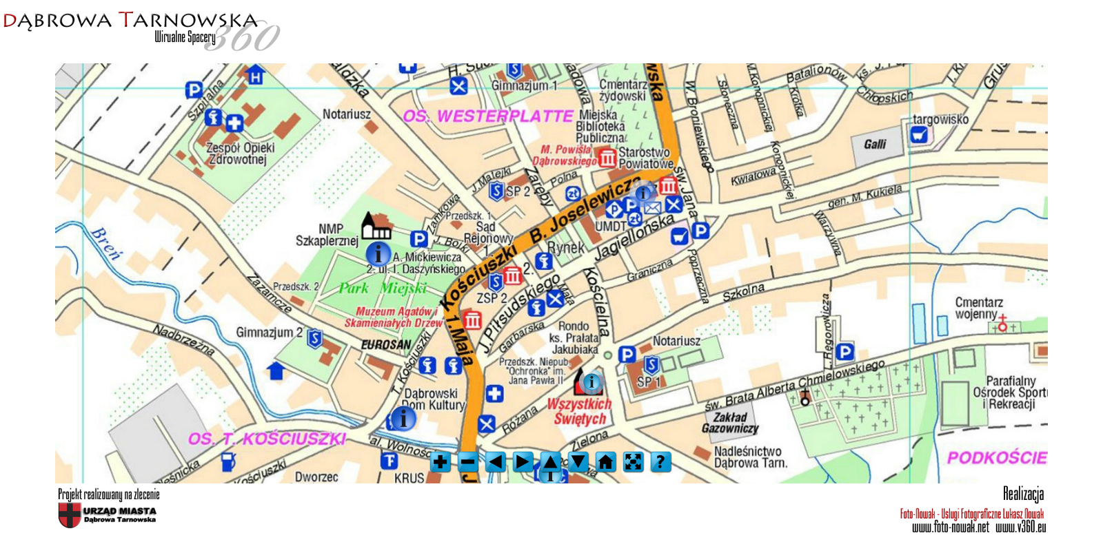 index DT 3D Wirtualne spracery 3D po Dąbrowie Tarnowskiej