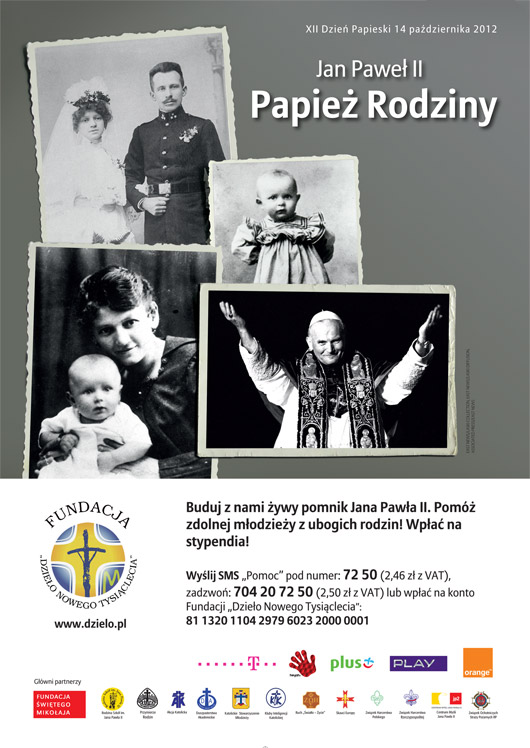 Dzielo2012 plakat Dąbrowskie obchody XII Dnia Papieskiego