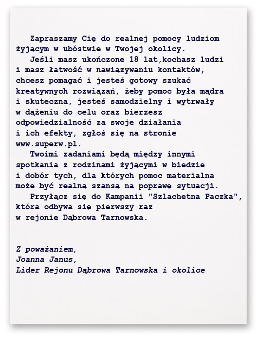 Szlachetna Paczka Joanna Janus DabrowaTarnowska „Szlachetna Paczka” w Dąbrowie Tarnowskiej