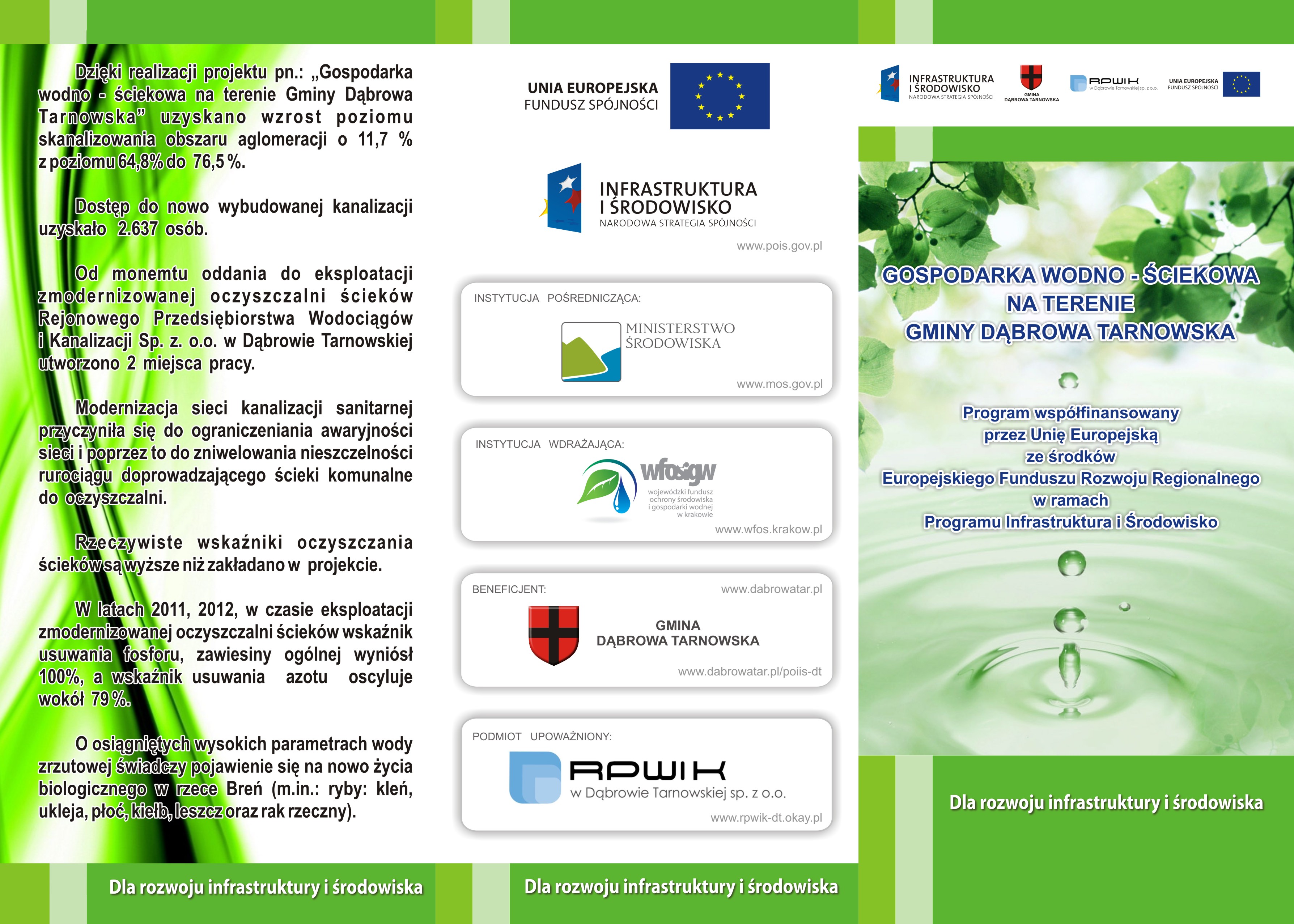 POIiS ulotka awers  /><center>Ulotka POIiŚ   Dąbrowa Tarnowska</b></center>