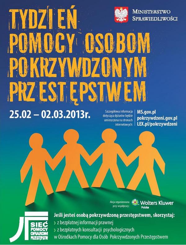 tydzien2013 TYDZIEŃ POMOCY OSOBOM POKRZYWDZONYM PRZESTĘPSTWEM