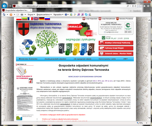 www dabrowatar pl gospodarka odpadami3 Nowe zasady gospodarowania odpadami