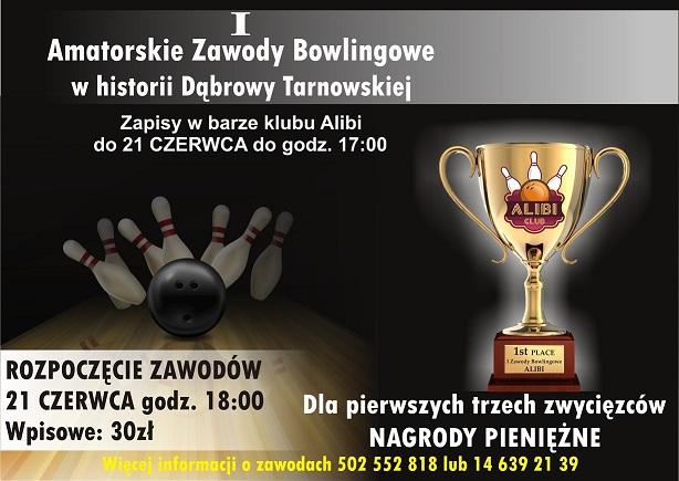 Izawody bowlingowe DT Dąbrowski „Alibi Club” zaprasza do korzystania z kręgielni