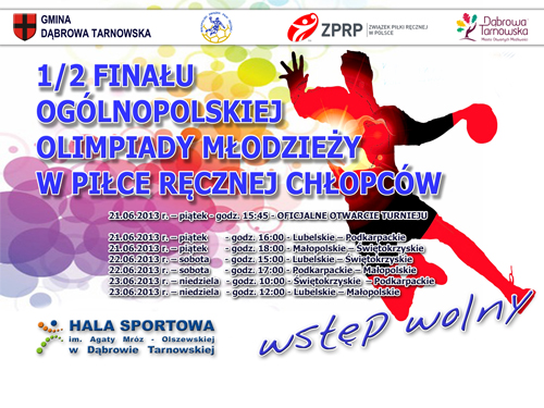 OLIMPIADA MLODZIEZY PILKI RECZNEJ 2013 Półfinał Olimpiady Młodzieży w piłce ręcznej chłopców