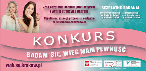 baner Bezpłatne badania mammograficzne i cytologiczne   wygraj zdrowie i nagrody