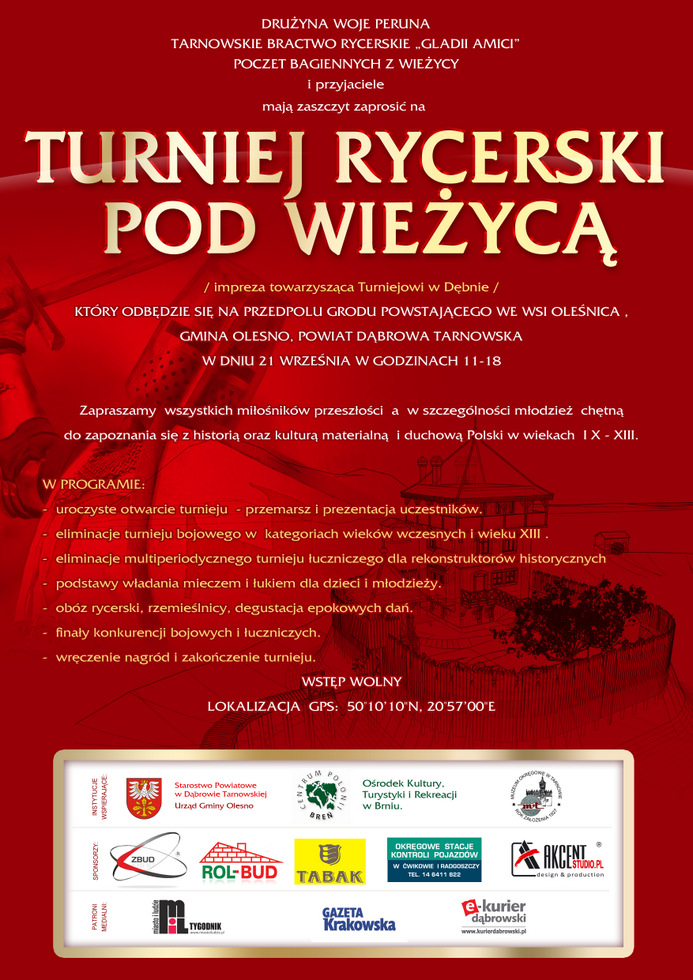 1 cid  89a1ecf048de10bfe18db77e8f9981b922835f8f  Turniej Rycerski pod Wieżycą już w sobotę