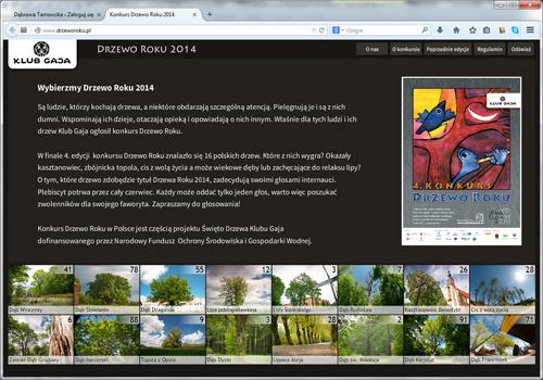 www drzeworoku pl Wybierzmy Drzewo Roku 2014