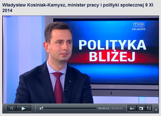 Minister Kosiniak Kamysz obwodnica Dabrowy Tarnowskiej 2014 Konferencja prasowa z udziałem Ministra Pracy i Polityki Społecznej w sprawie obwodnicy Dąbrowy Tarnowskiej