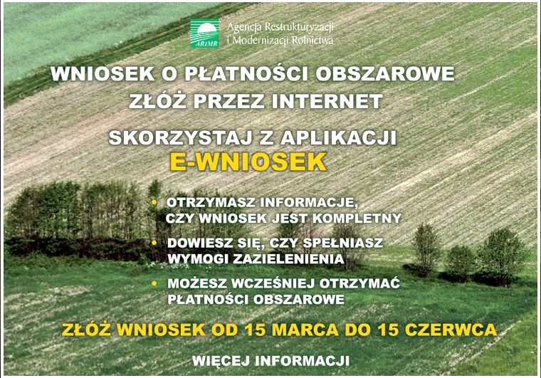 AriMR wnioski 2015 Komunikat Departamentu Płatności Bezpośrednich ARiMR w sprawie przedłużenia terminu składania wniosków w 2015 r.