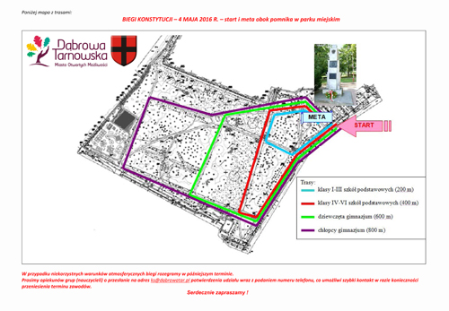Mapa Bieg Konstytucji 3 Maja1 Zapraszamy na „biegi” z okazji uczczenia rocznicy uchwalenia Konstytucji 3 Maja