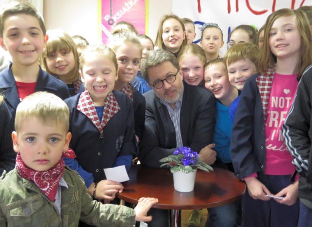 spotkanie M Rusinek1 Spotkanie z Michałem Rusinkiem w Miejskiej Bibliotece Publicznej