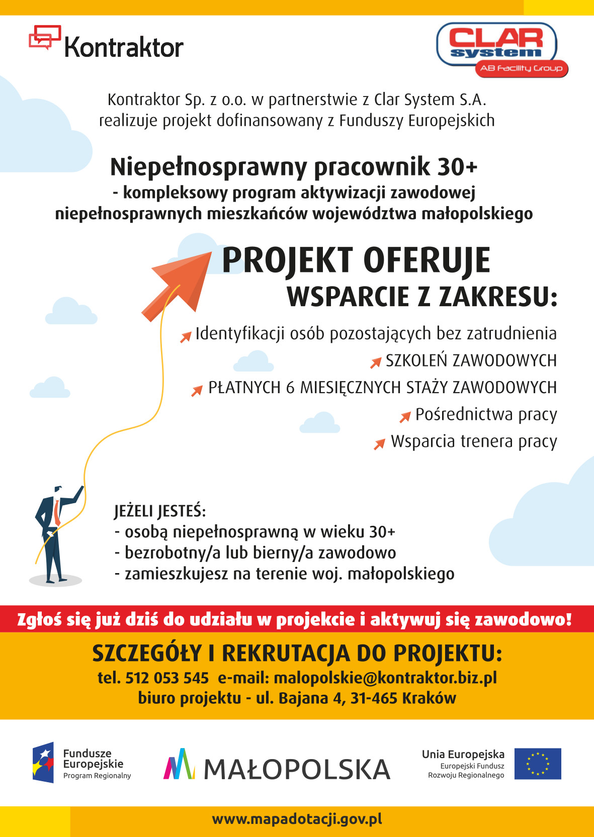 kontraktor plakat1 Trwa nabór uczestników i uczestniczek do projektu „Niepełnosprawny pracownik 30+