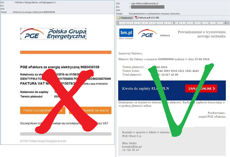 mix faktur2 PGE Obrót ostrzega: wiadomość e mail z tytułem „eFaktura za energię elektryczną” może zawierać groźnego wirusa