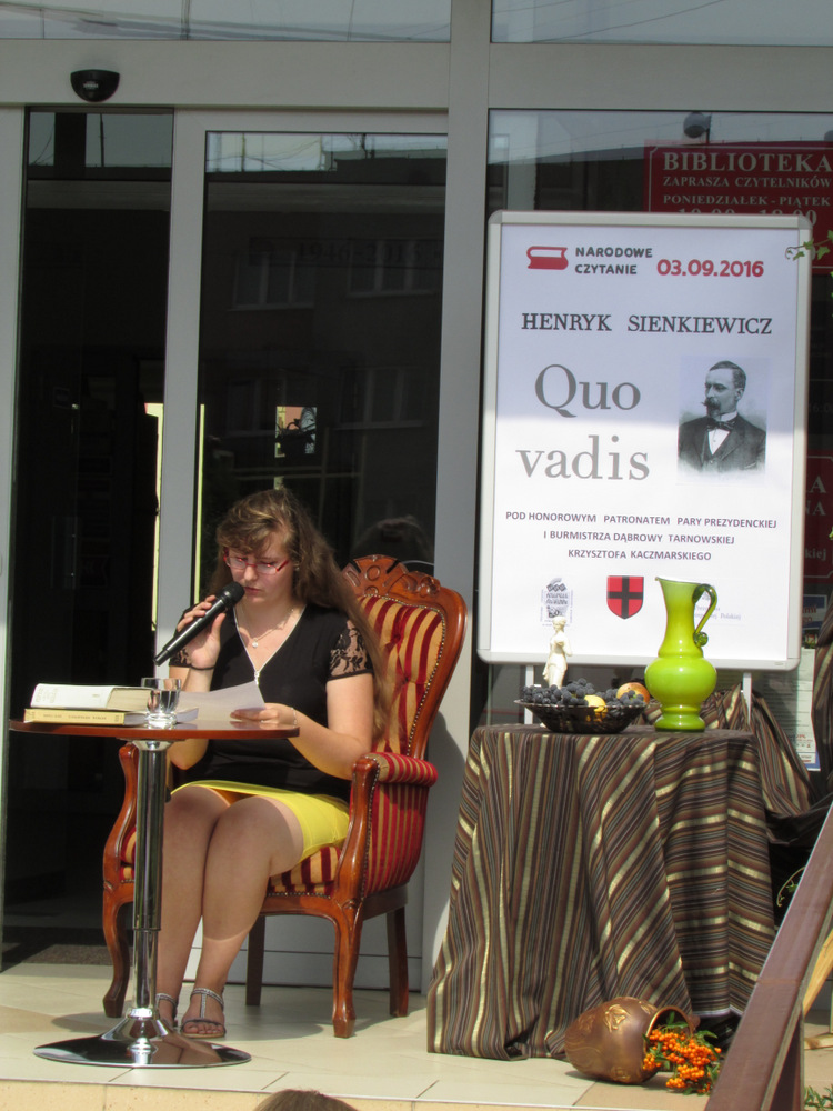 Narodowe Czytanie 2016 Quo Vadis w MBP DT 3 001 Narodowe Czytanie Quo vadis w Dąbrowie Tarnowskiej