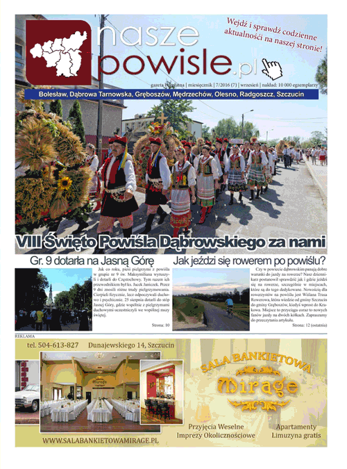 Nasze Powisle 7 2016 Od weekendu nowy numer gazety NaszePowisle.pl