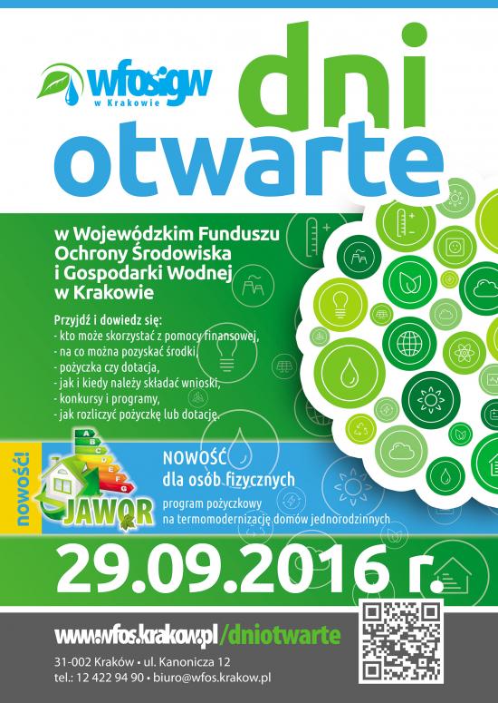 plakat a3  29 09 16 net Dni Otwarte Wojewódzkiego Funduszu Ochrony Środowiska i Gospodarki Wodnej
