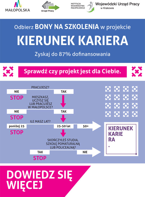 2650 Kierunek Kariera Ulotka A6 4 4 1 Szkolenia za bony w Dąbrowie Tarnowskiej