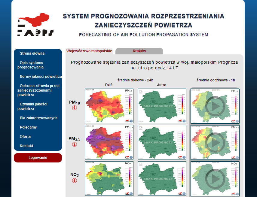 Zanieczyszczenie powietrza Malopolska 2 Ostrzeżenie o zanieczyszczeniu powietrza