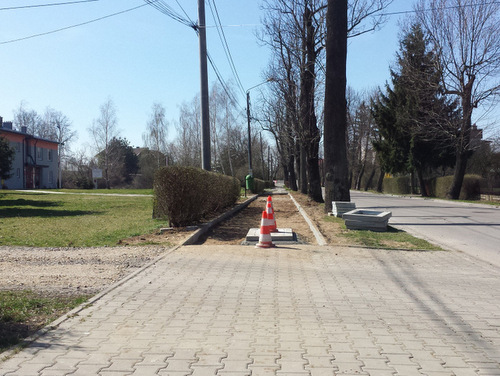 Chodnik 01  Remont chodnika na ulicy Kościuszki