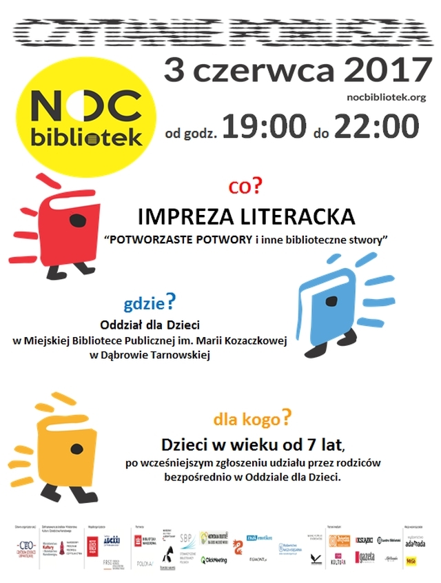 zaproszenie noc bibliotek 2017 Noc Bibliotek 2017   spotkanie w Miejskiej Bibliotece Publicznej