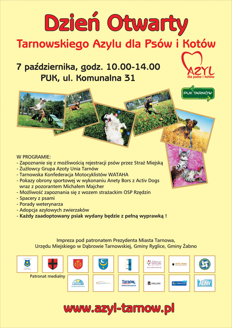 plakat azyl 2017  Tarnowski Azyl zaprasza na Dzień Otwarty