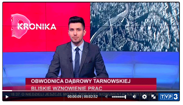 Obwodnica DT gif play Kontynuacja budowy obwodnicy Dąbrowy Tarnowskiej – otwarcie ofert już 1 lutego br.