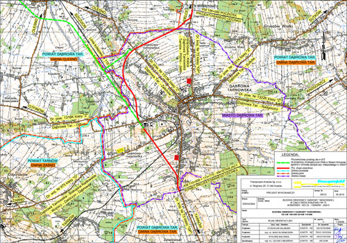 1Planorientacyjny Dabrowa Tarnowska obwodnica GDDKiA Podpisano umowę z wykonawcą, który będzie kontynuował budowę obwodnicy Dąbrowy Tarnowskiej