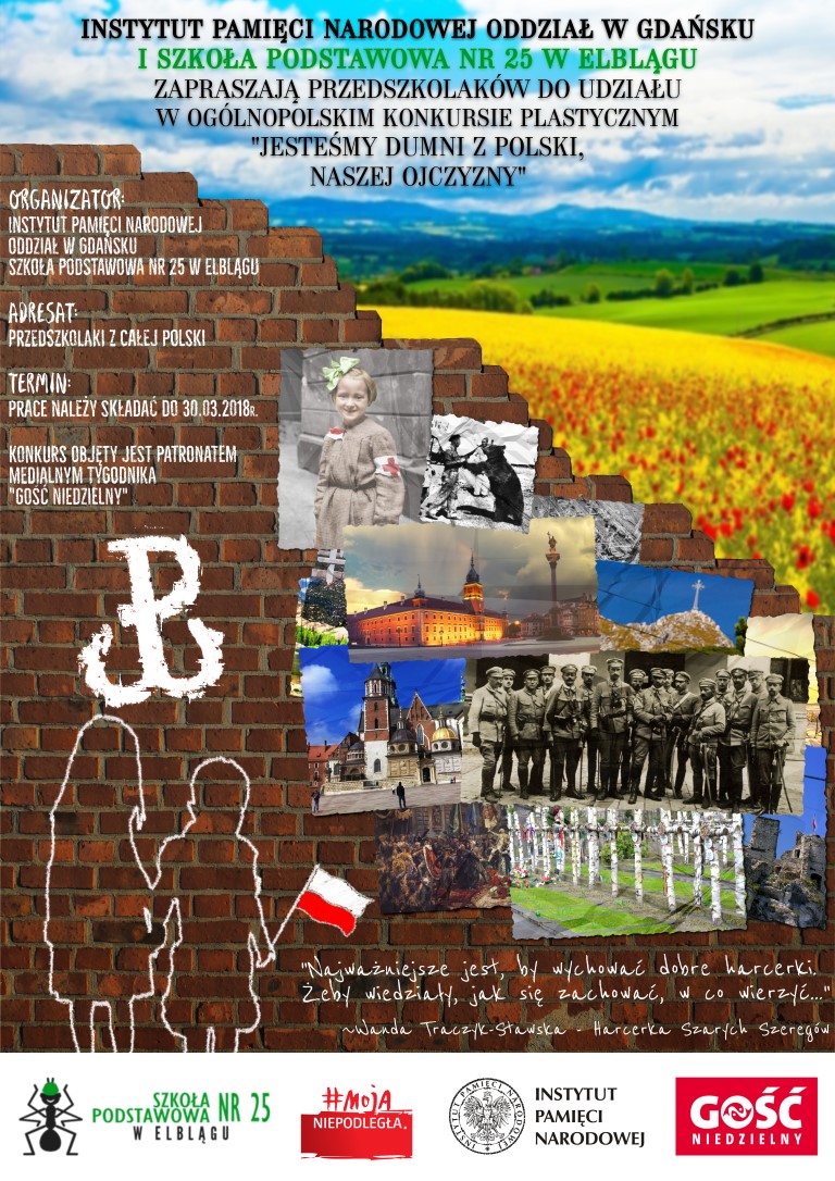 80 119068 g „Jesteśmy dumni z Polski, naszej Ojczyzny” weź udział w ogólnopolskim konkursie plastycznym