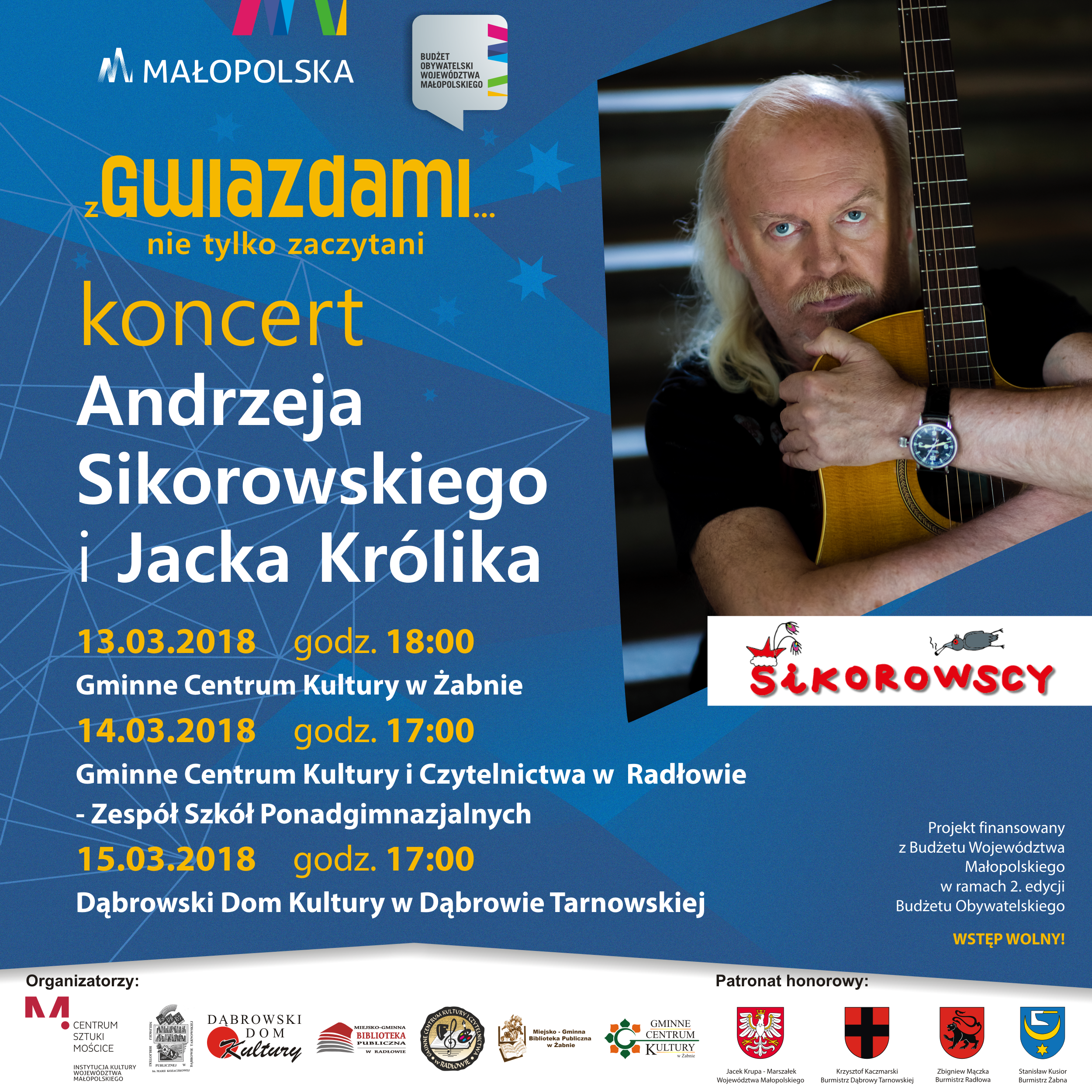 Sikorowski FB „Z gwiazdami… nie tylko zaczytani” – druga odsłowna z koncertem Andrzeja Sikorowskiego i Jacka Królika