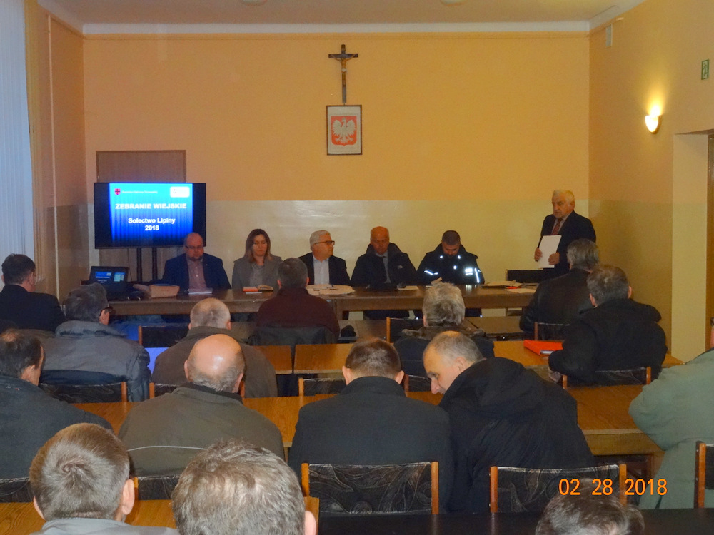 Zebranie wiejskie Lipiny 2018 8 Podsumowanie zebrań wiejskich w Gminie Dąbrowa Tarnowska