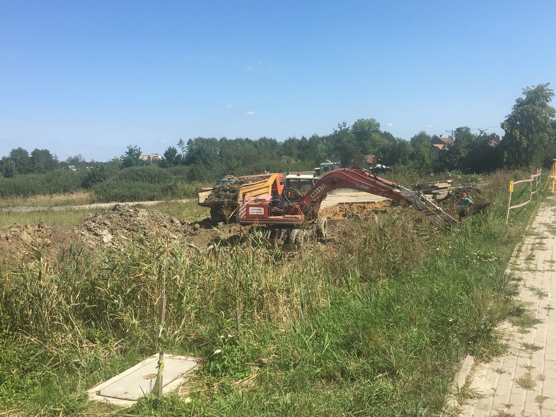 IMG 0688 Na nowo ruszyły prace przy budowie obwodnicy Dąbrowy Tarnowskiej