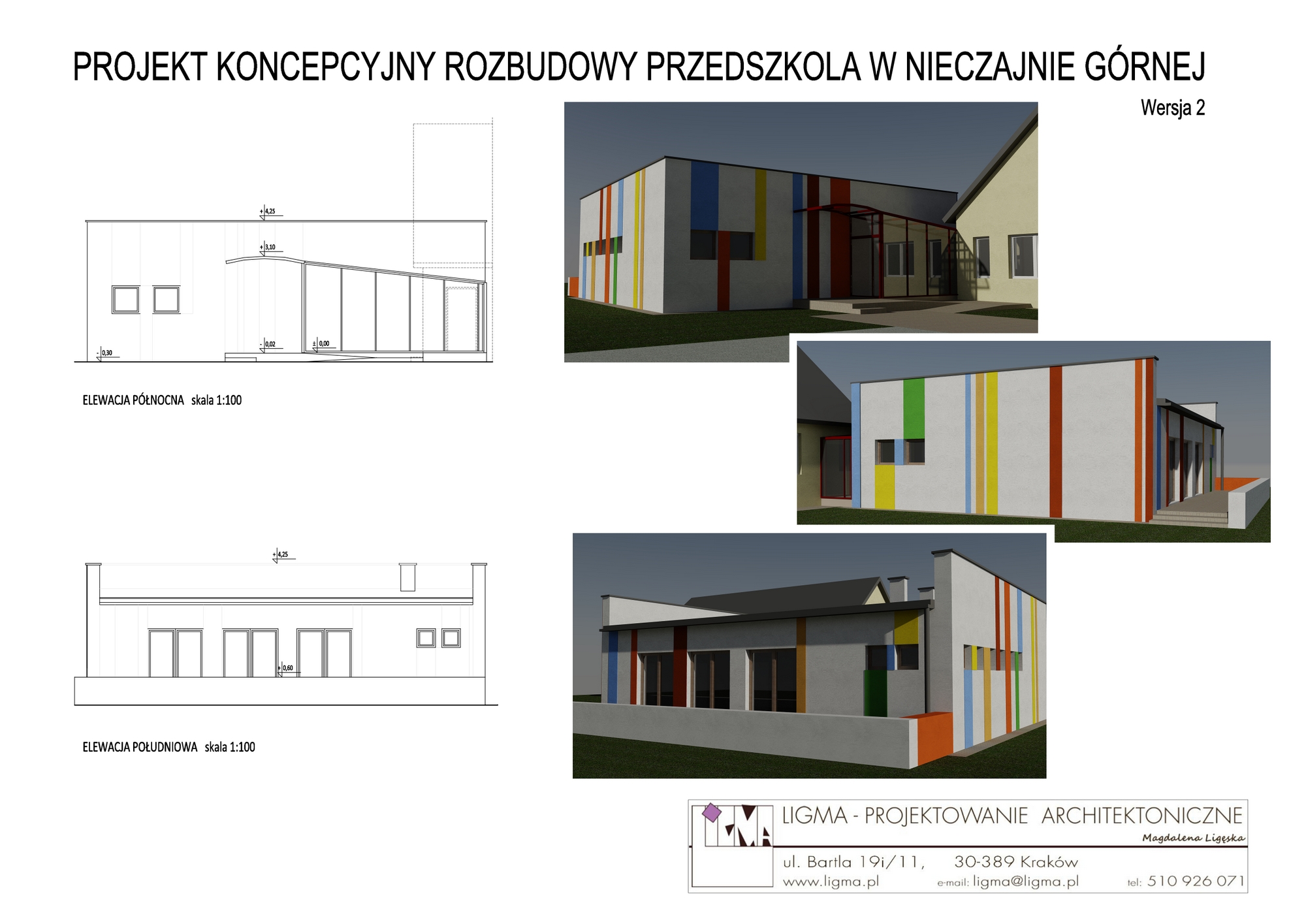 przedszkole wersja2 A3 2 Pomóż wybrać koncepcję rozbudowy przedszkola w Nieczajnie Górnej