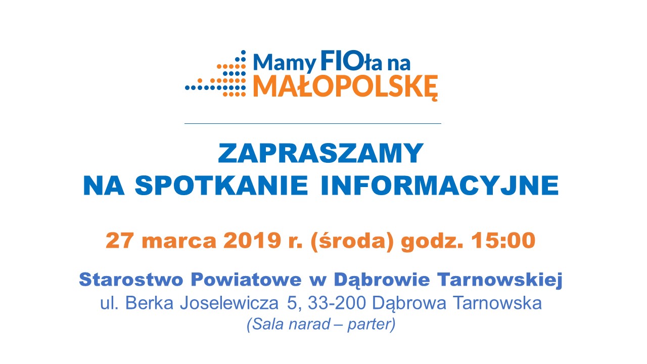 zaproszenie.FIO  Zaproszenie do udziału w konkursie FIO Małopolska Lokalnie   Północ