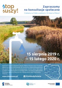 plakat konsultacje 1 212x300 Zaproszenie do konsultacji społecznych projektu przeciwdziałania skutkom suszy (PPSS)