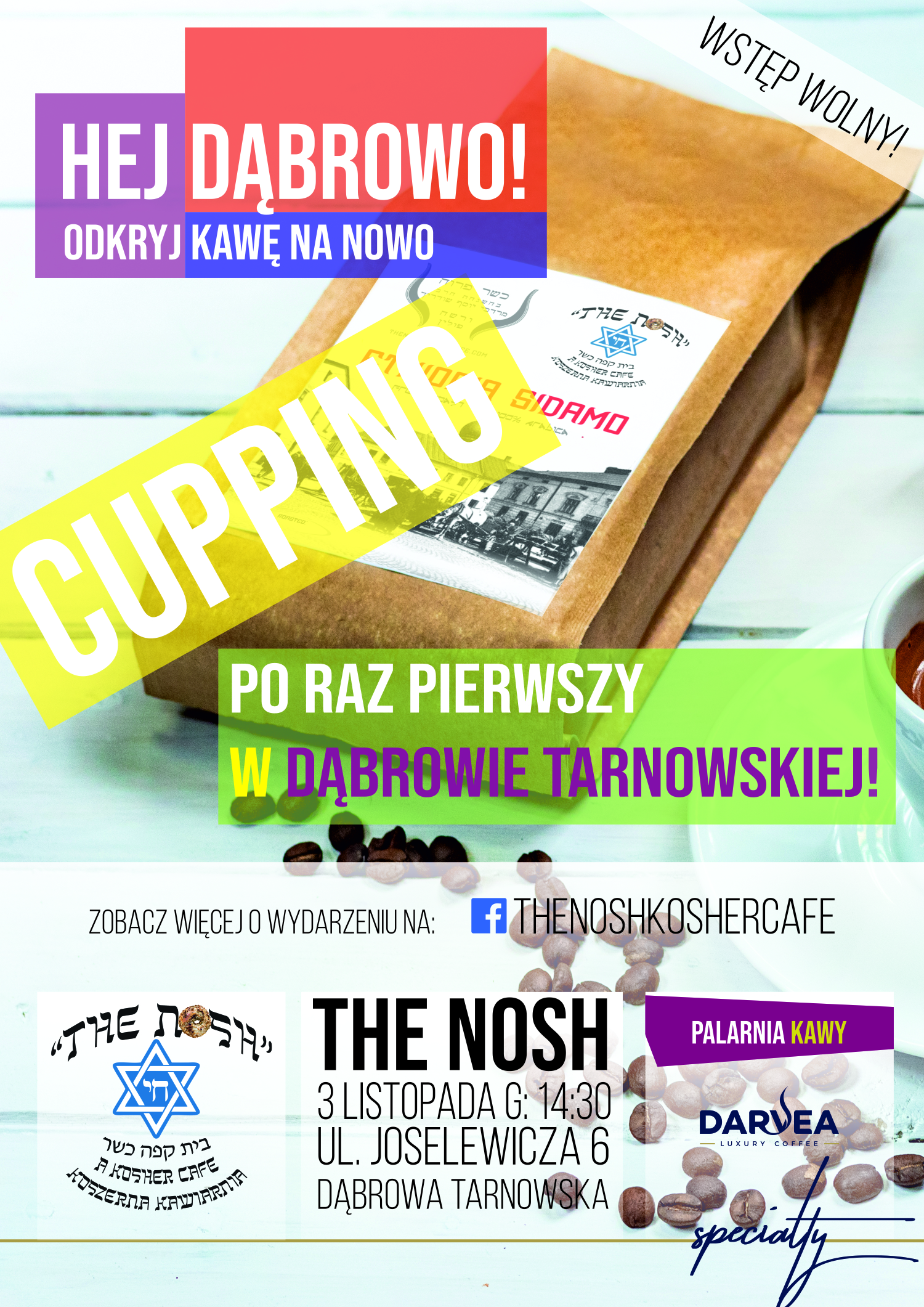 warsztaty kawowe kosher 191016 Degustacja smakowitych kaw w koszernej kawiarni „The Nosh” w Dąbrowie Tarnowskiej