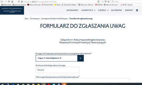 CPK uwagi do 7 73 Zawalcz o kolej w Dąbrowie Tarnowskiej