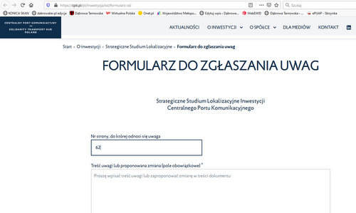 CPK uwagi do str 62 Zawalcz o kolej w Dąbrowie Tarnowskiej