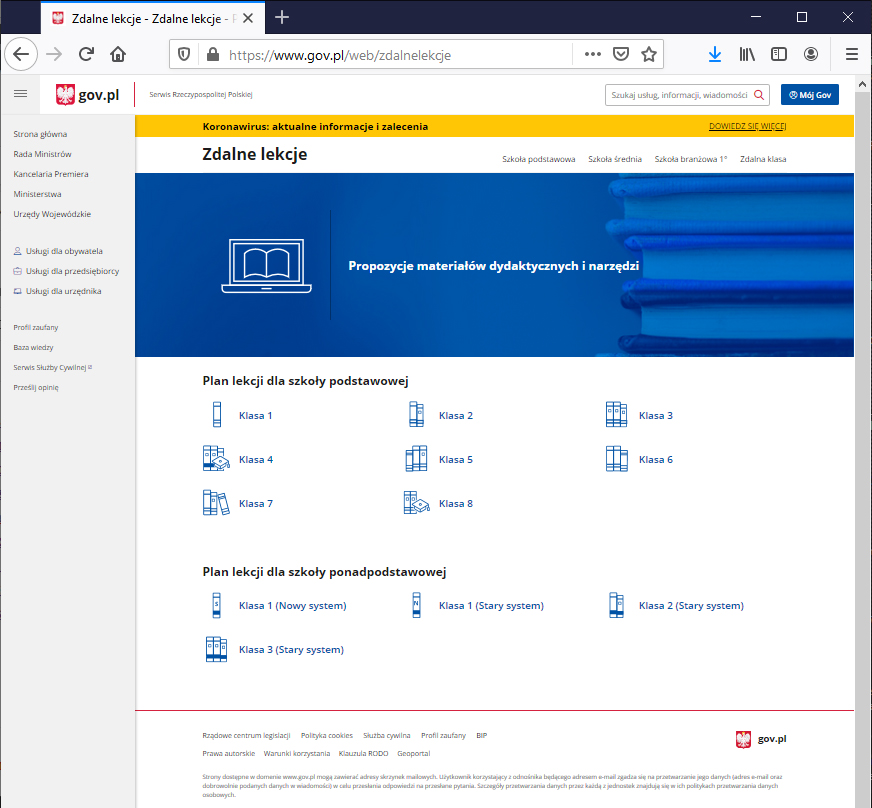 gov pl zdalne lekcje Kształcenie na odległość – nowe regulacje prawne