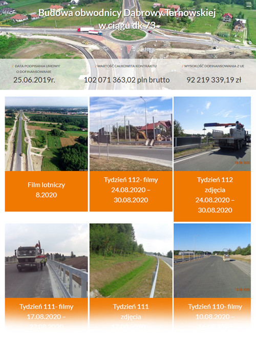 Galeria GDDKiA Obwodnica DT Obwodnica Dąbrowy Tarnowskiej otwarta dla kierowców