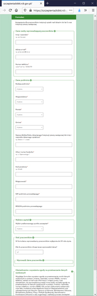 formularz szczepienia prac zlobkow rcb Szczepienia opiekunów w żłobkach i instytucji opieki nad dziećmi do lat 3