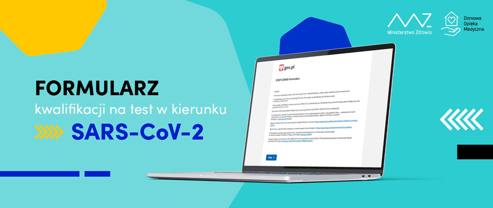 Formularz kwalifikacji na test SARS CoV2 Chcesz zapisać się na test przeciw Covid 19? Wypełnij formularz.