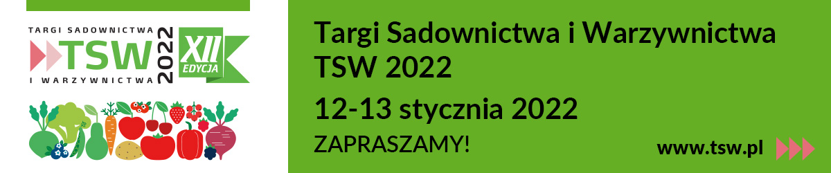 1200x250 TSW 2022 zielony TSW 2022 – Targi Sadownictwa i Warzywnictwa 12 i 13 stycznia 2022 r. w Nadarzynie