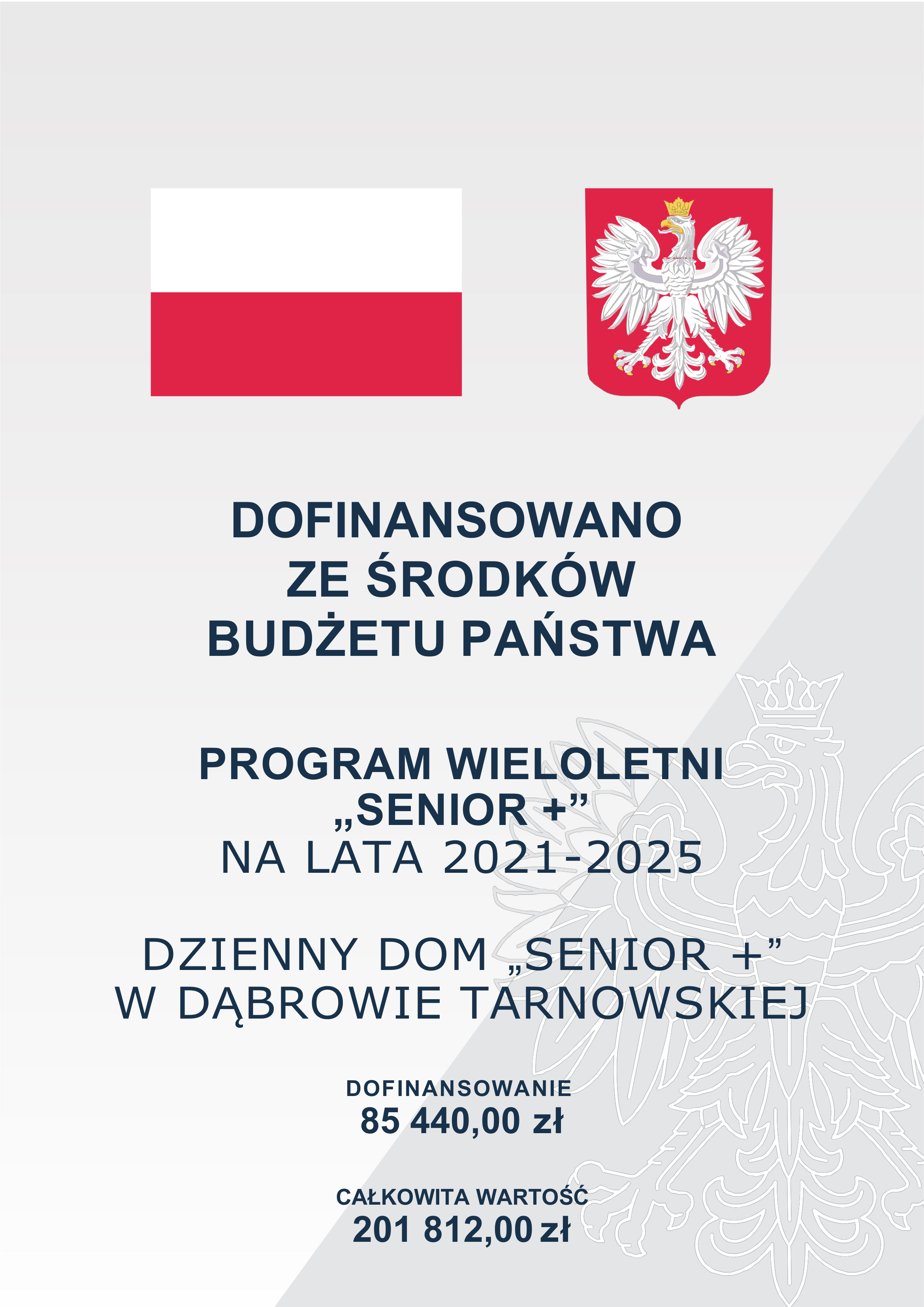 plakat senior 2021 1 Dzienny Dom „Senior +” w Dąbrowie Tarnowskiej po raz kolejny z ministerialnym dofinansowaniem