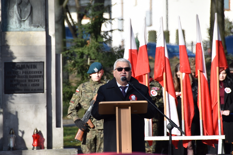 DSC 0285 Powiat Dąbrowski uczcił 103. Rocznicę Odzyskania Niepodległości