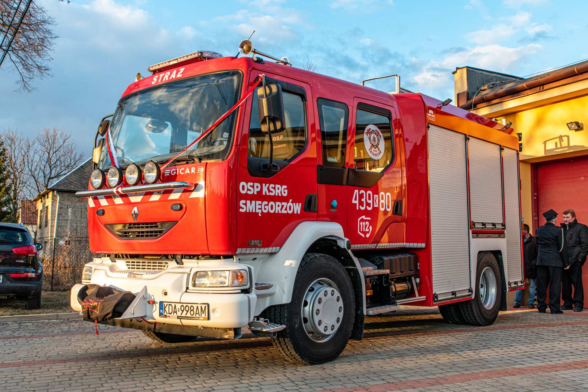 dsc 1913 1 Uroczyste poświęcenie samochodu ratowniczo gaśniczego w Smęgorzowie