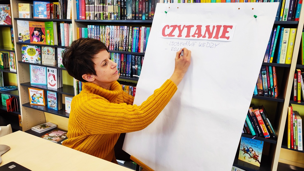31 Zajęcia o e czytaniu w Miejskiej Bibliotece Publicznej im. Marii Kozaczkowej  w Dąbrowie Tarnowskiej