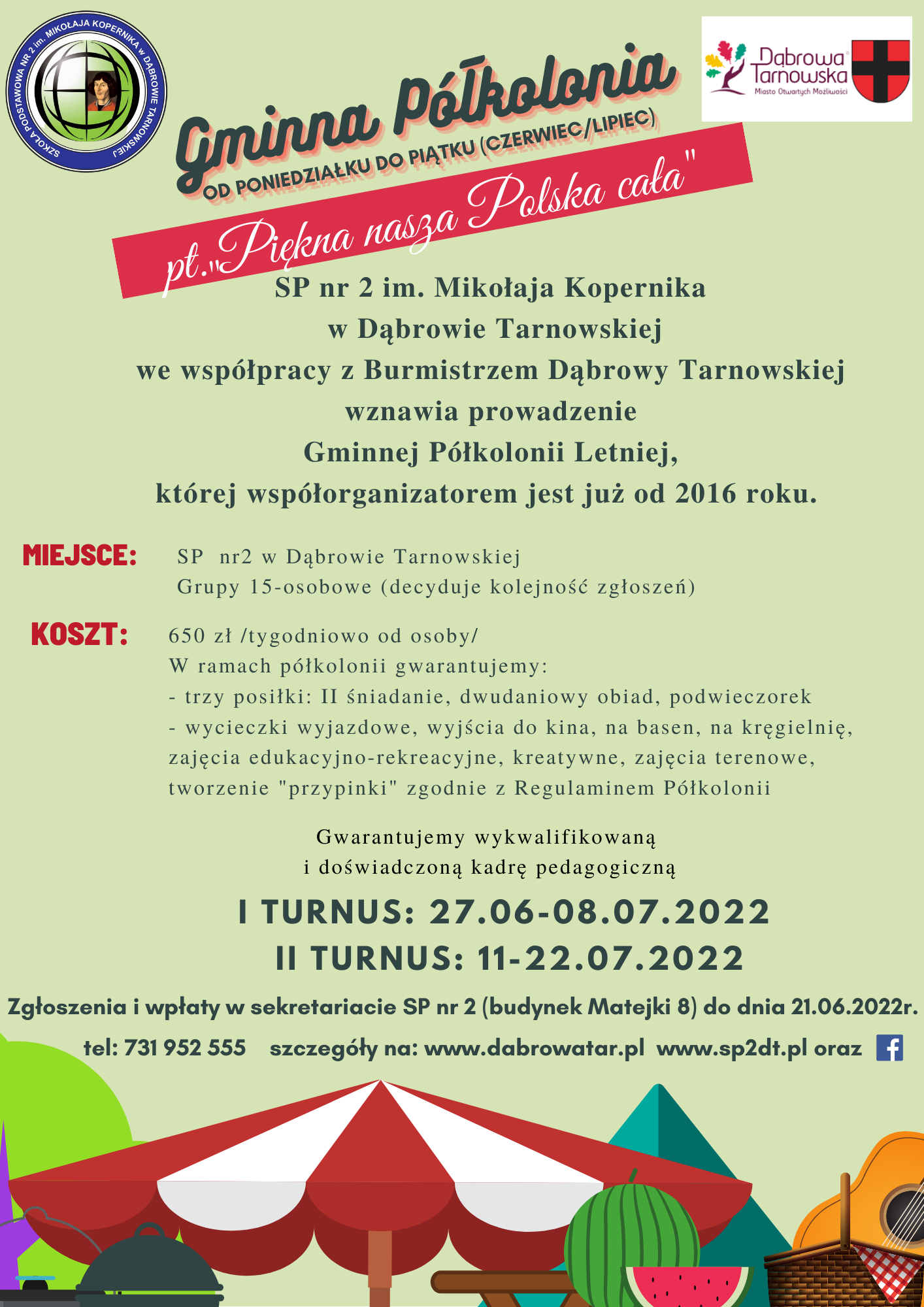 polkolonia2022 Półkolonia Letnia w SP2   zapisy