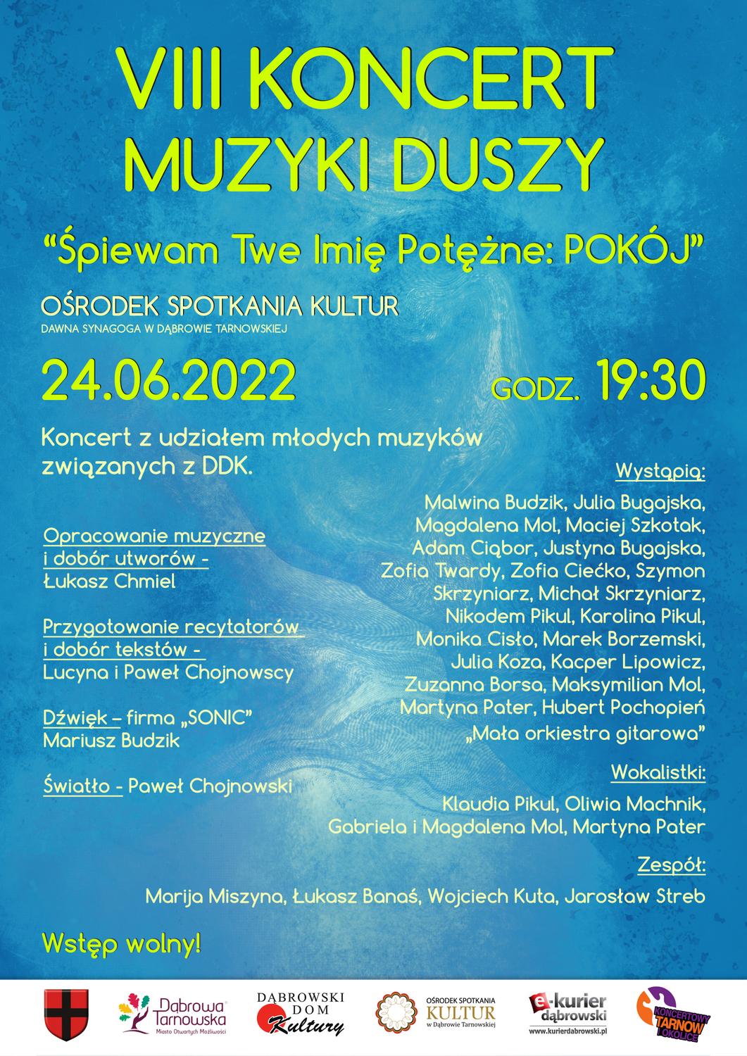 1 Muzyka duszy 2022 01 DDK zaprasza na VIII Koncert Muzyki Duszy