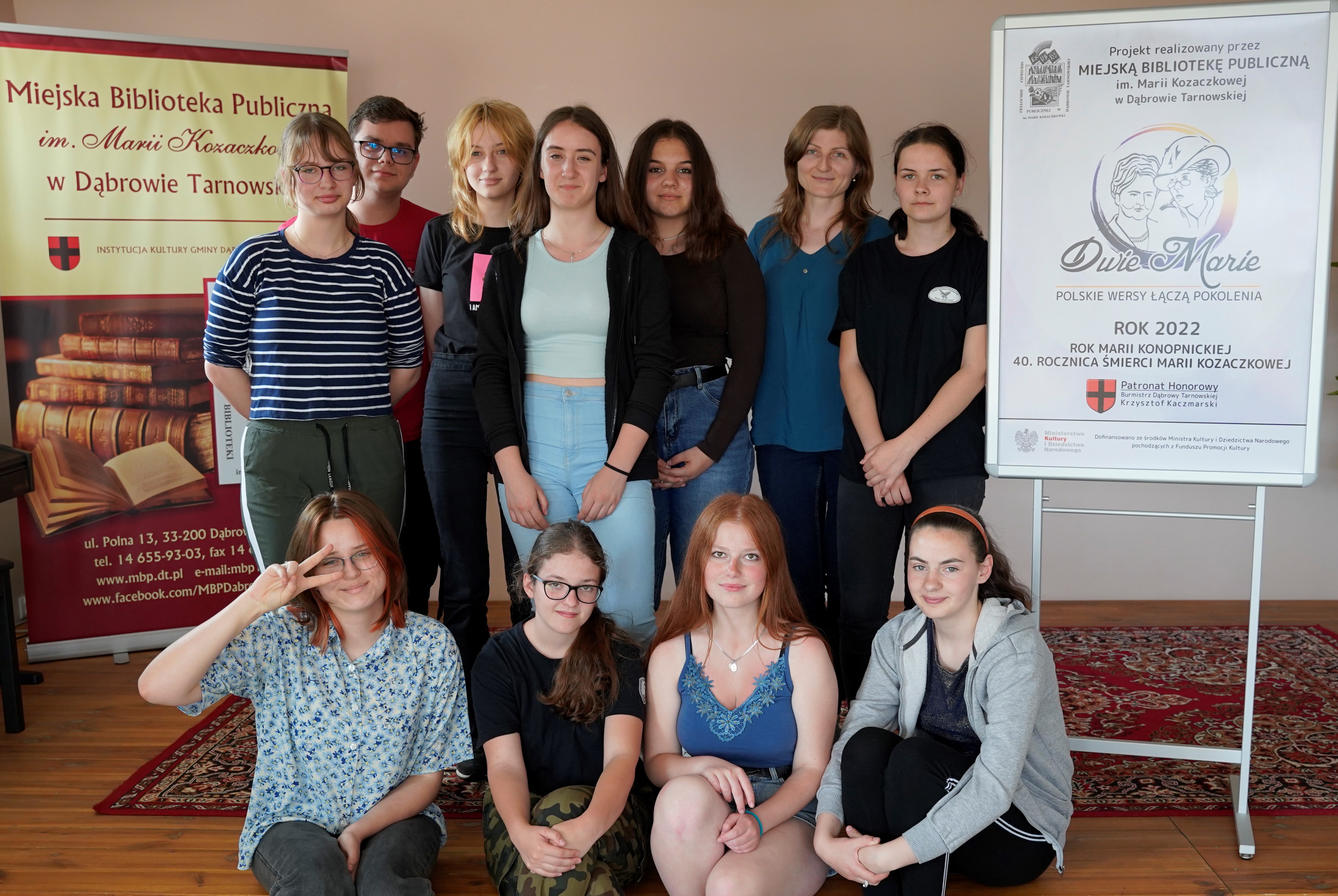 DSC4868 Miejska Biblioteka Publiczna im. Marii Kozaczkowej w Dąbrowie Tarnowskiej realizuje zadanie „Dwie Marie   polskie wersy łączą pokolenia”